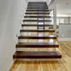 Customized Shop drawing wooden floating staircase