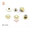 12mm Fashion UFO shape leather button rivets round head rivet with screw