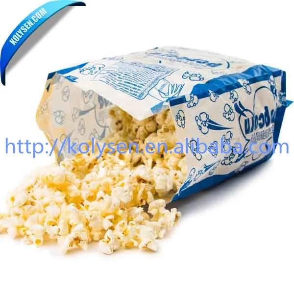 white kraft paper microwave use popcorn bag for popcorn packaging