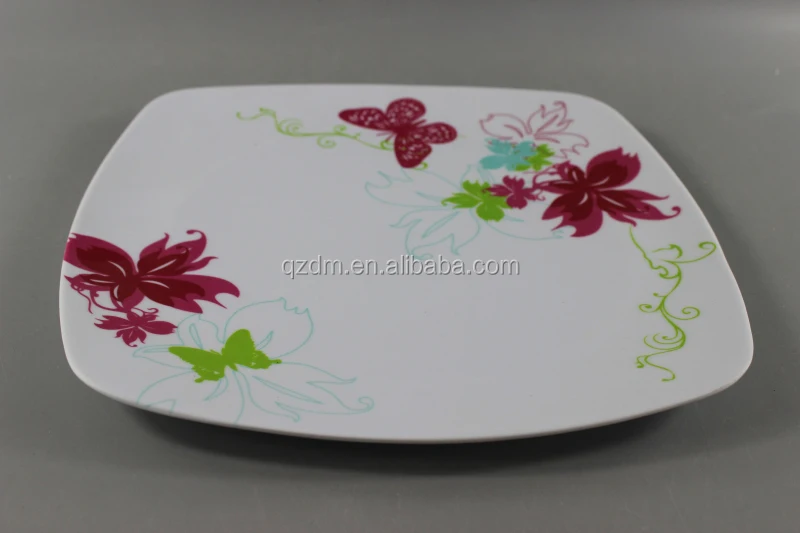 Butterfly Print Melamine Dish