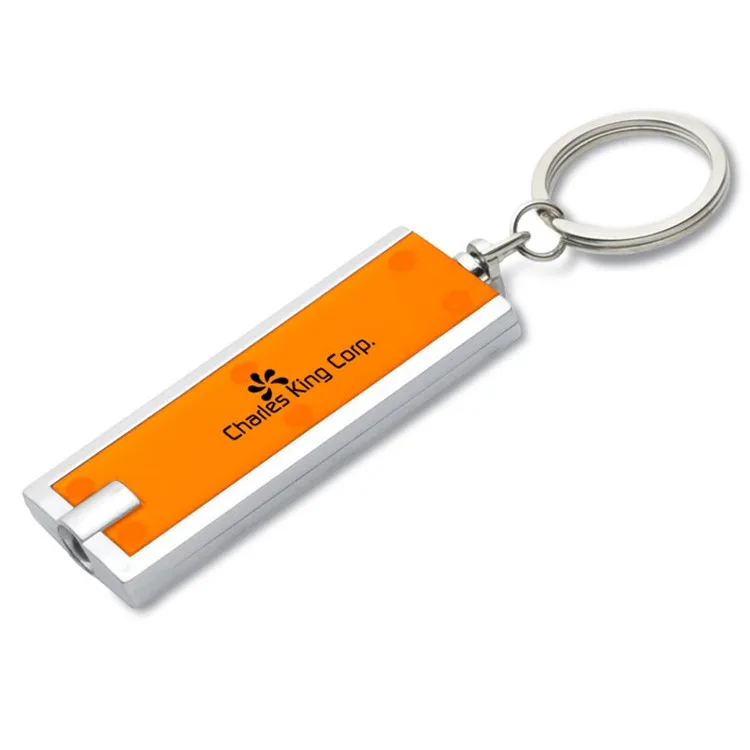 Top Popular Promotional Led Keychain/led Flashlight Tag/rectangular Led