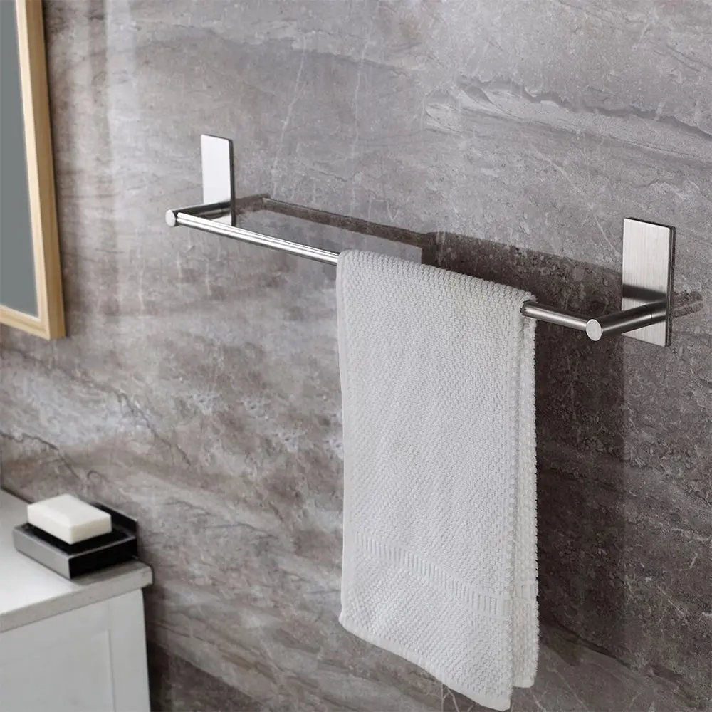 
Bathroom Lavatory 3M Self Adhesive Single Towel Bar 12-Inch, Brushed SUS304 Stainless Steel 