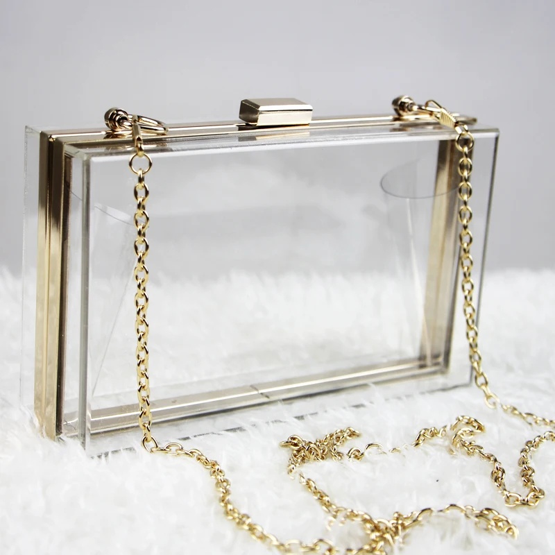 Factory Price Elegant Clear Plastic Plexiglass Acrylic Clutch Bag Product On Alibaba