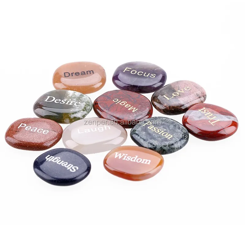 Wholesale Words Engraved 7 Chakra Stone Set Engraved Names Stone Buy Engraved Names Stones Engraved Stones Words Stones Product On Alibaba Com