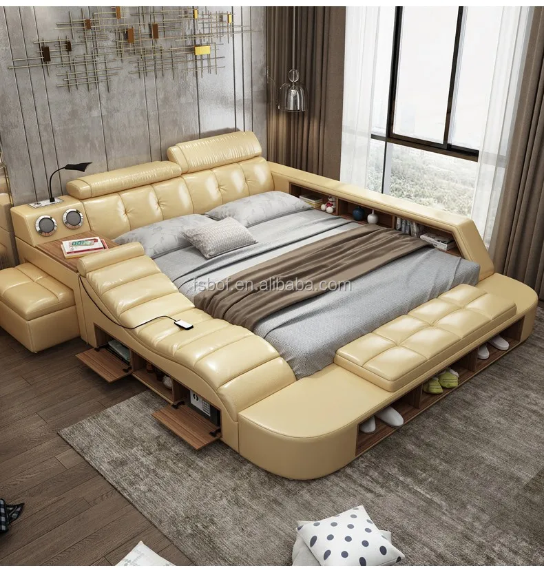 Tatami Bed Set Design with Music Led Light - Home Furniture