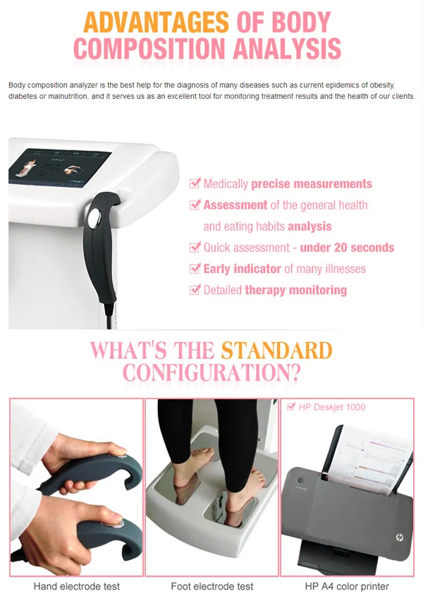 Gym use bosy analyzer machine body fat anlyzer body shaping weight loss machine