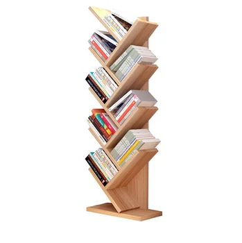 Creative Designed Bamboo Tree Shaped Bookshelf Wooden Bookshelf
