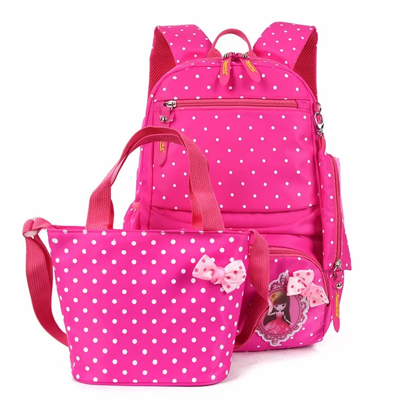 Wholesale Cute Pink Child Backpack School Bag Set For Girls Princess