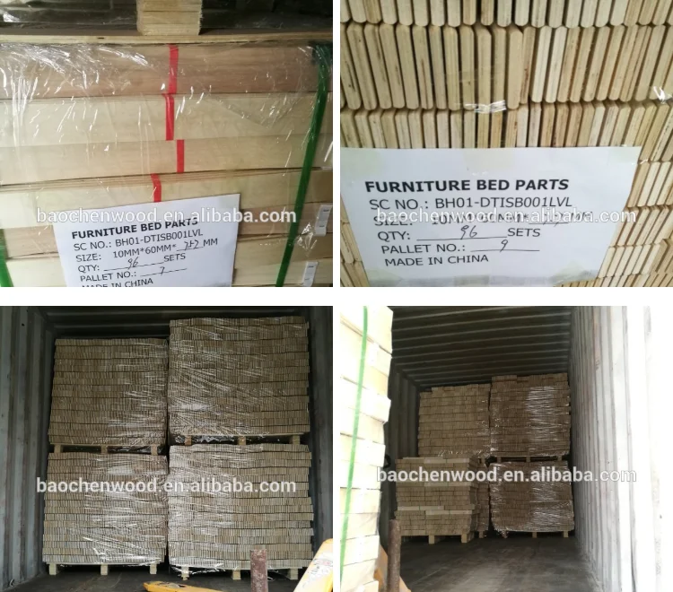 E0 Glue Wooden Lvl Slat/ Curved Lvl Bed Slats/ Flat Poplar Lvl In Best