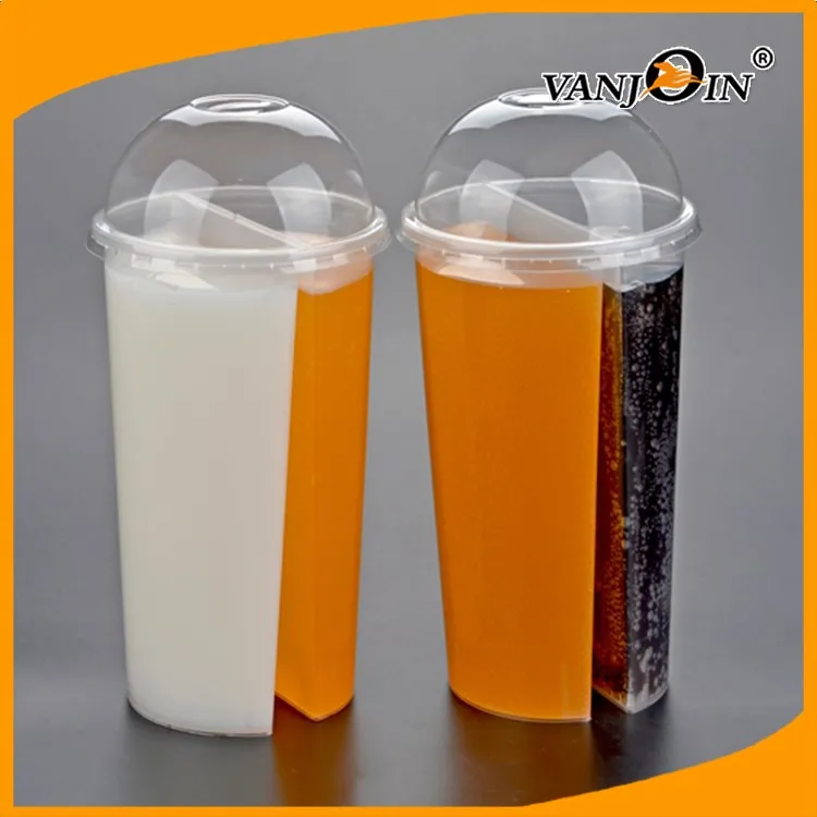 Hot Selling Pp Split Cups Boba Cup Plastic Half And Half Twin Cup - Buy ...