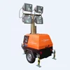 vehicle mounted telescopic mobile LED tower light with diesel engine for house usage and mining