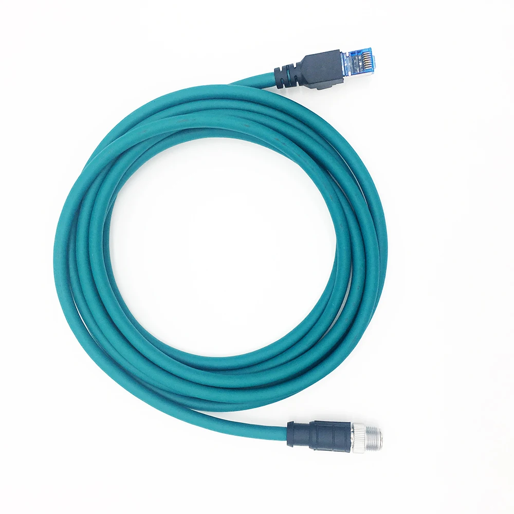 M12 To Rj45 Cable X Code M12 Connector 8 Pin To Rj45 Adapter Cat6