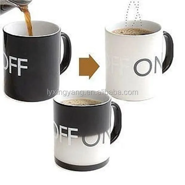 Yiwu Ceramic Heat Sensitive Color Changing Temperature Change Magic Yiwu Ceramic Heat Sensitive Color Changing Temperature Change Magic Tea Mug Cup Personalized Hot Water