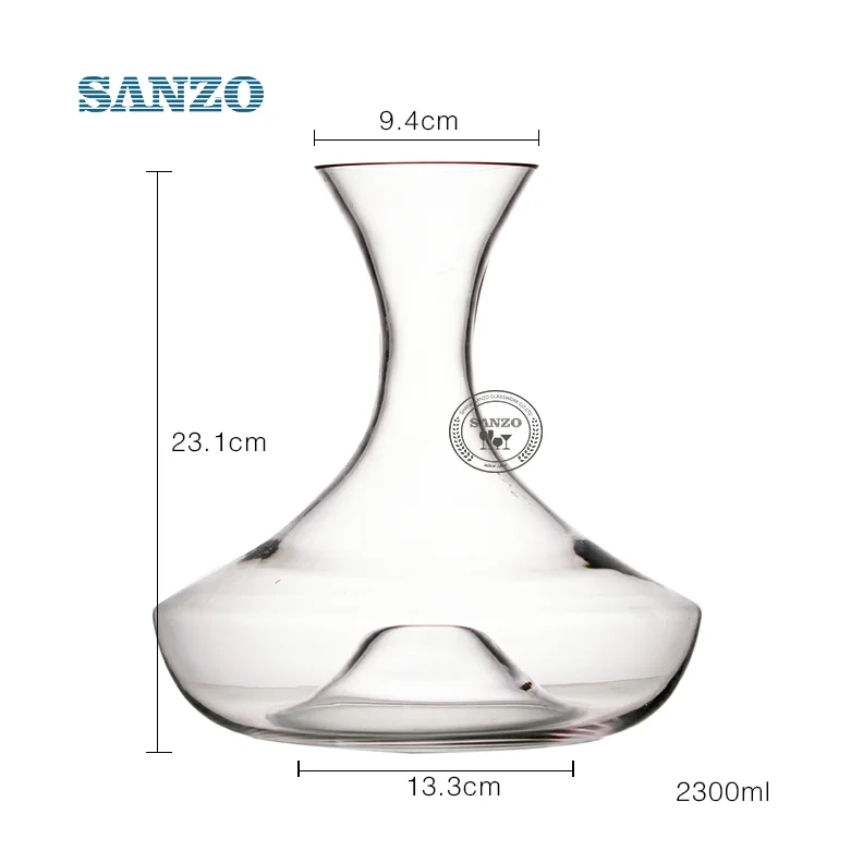 Sanzo High Quality Handmade Blown Glass/ Crystal Material Clear Wine