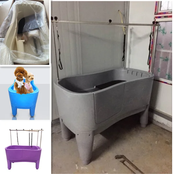 plastic dog grooming bath