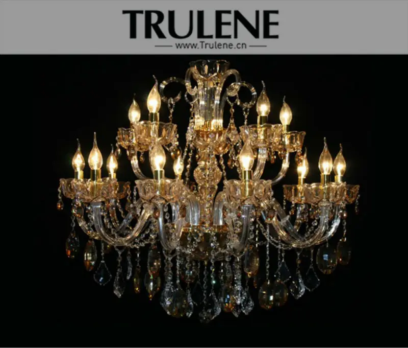 Modern Hotel Lobby Light European Retro Classic Antique Crystal Chandelier Ceiling Pendant Lamp for sale