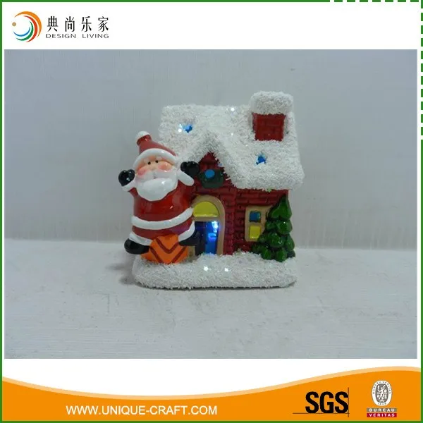 LED ceramic Christmas village houses for Christmas indoor Decor