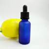 custom small blue frosted 30ml glass dropper bottle stocks, essential oil glass dropper bottle