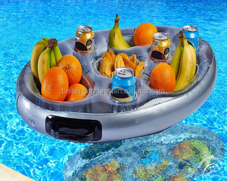 Inflatable Pool Floating Food Tray With Cup Holder Buy Plastic