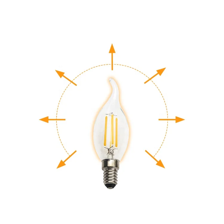 Dimmable E14 LED Filament Bulb 110V/220V SMART Candle Lamp Light Chandelier LAMP