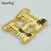 Beautiful rhinestone sequin letter patch with beads sew on weeding dress WRAB-023