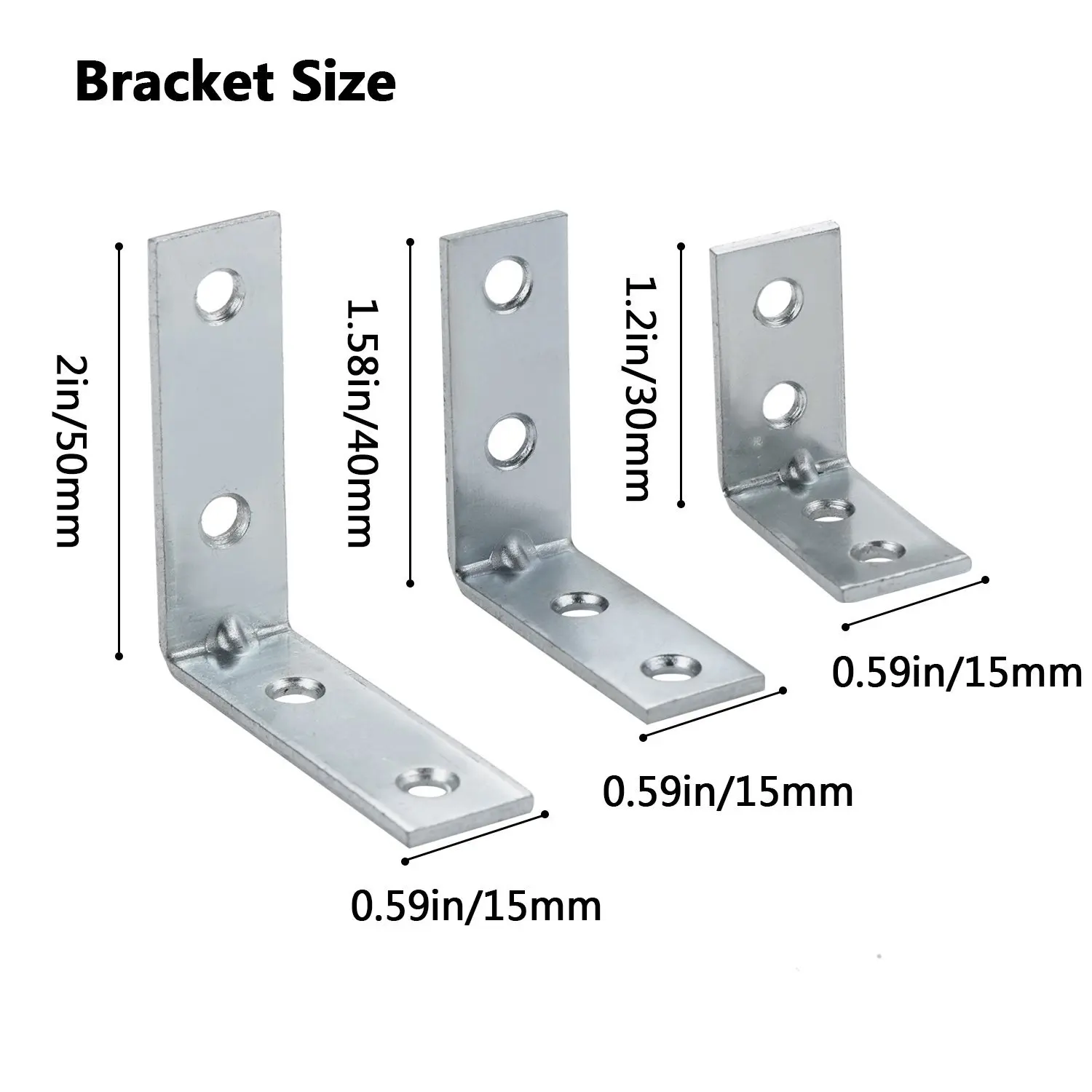 Corner Gusset Angle Brace Furniture Brackets Choose Size 