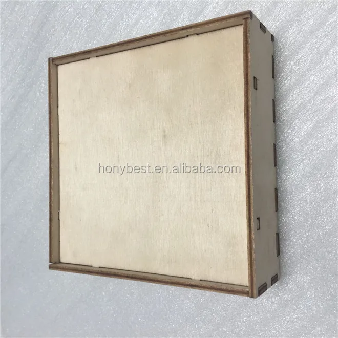 Flat Pack Unfinished Plywood Packaging Box Gift With Lid For Keepsake