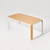 Modern Design Simple Geometric style wooden dining pool folding table set