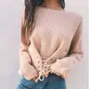 2018 Europe and the United States fashion autumn winter detonating the source of goods long sleeves waist waist bandage sexy bod