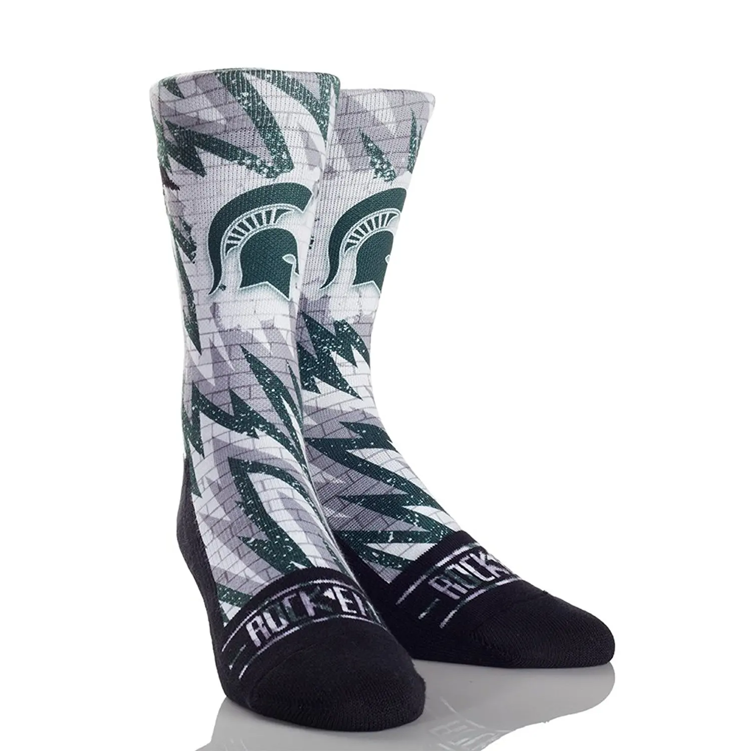 Rockem Apparel Michigan State University Msu Spartans Custom Athletic Crew Socks Fan Shop Clothing Accessories Graceireland Com