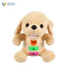 Customized toy dog, musical plush dog, sitting stuffed dog toy