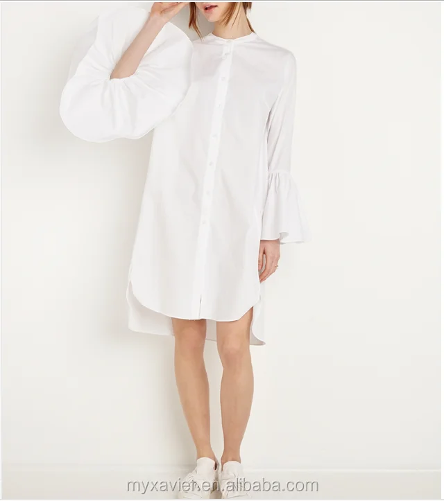 bell sleeve shirt dress