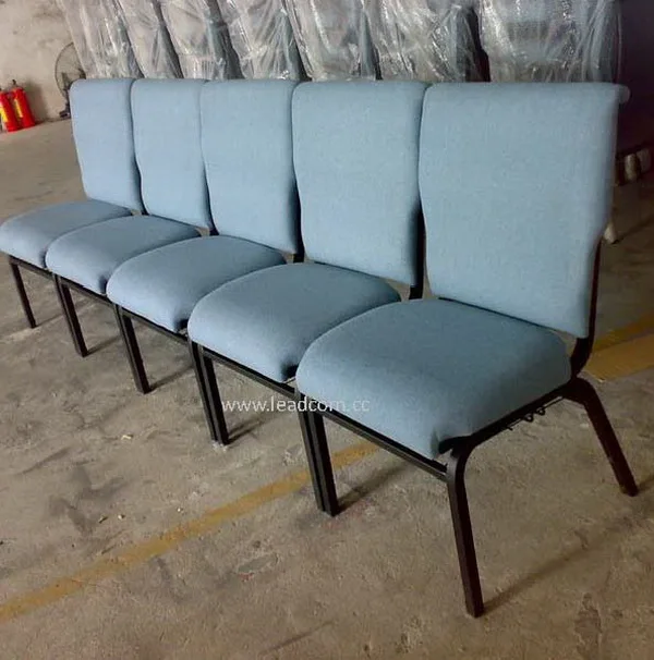 Leadcom Fabric Padded Interlock Stacking Church Chairs For Sale