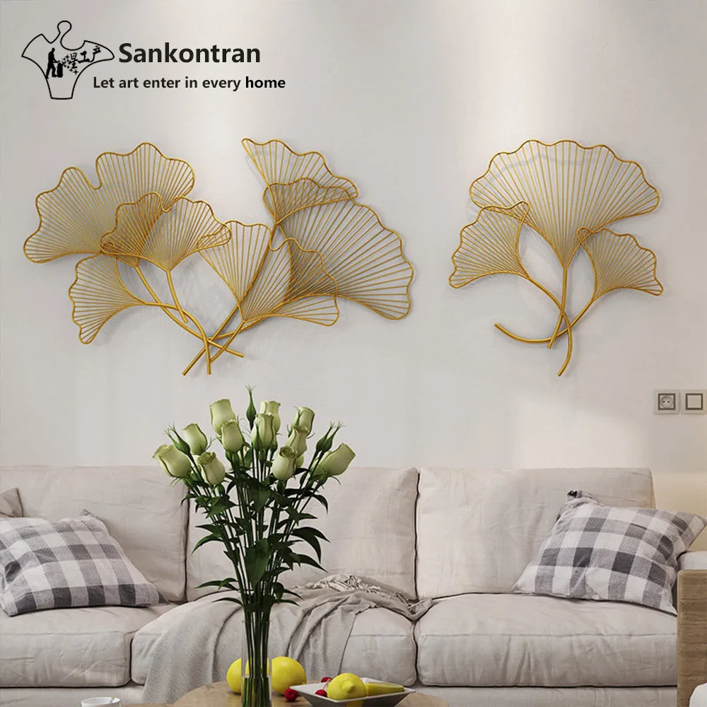 Sankontran Handmade Gold Metal Wall Art Gingko Leaf For Home Decoration Buy Chinese Gold Leaf Metal Wall Decor Leaf Wall Sculpture Product On Alibaba Com