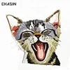 Applique Embroidery Design Cartoon Cat Patches For Garment Decoration