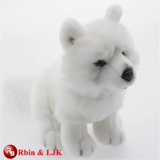 peluche loup blanc