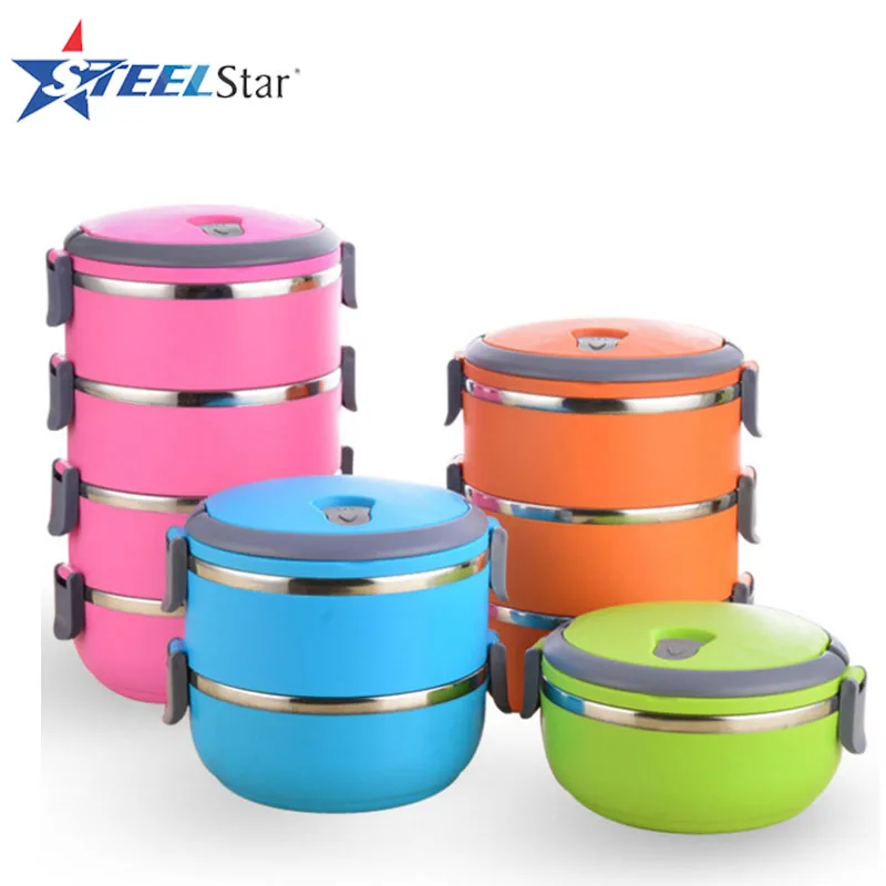 Eco-friendly Metal Innovative Round Stainless Steel Lunch Box With ...