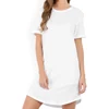 Wholesale Low Price Daily Wear Clothes Women White T Shirt Casual Dress