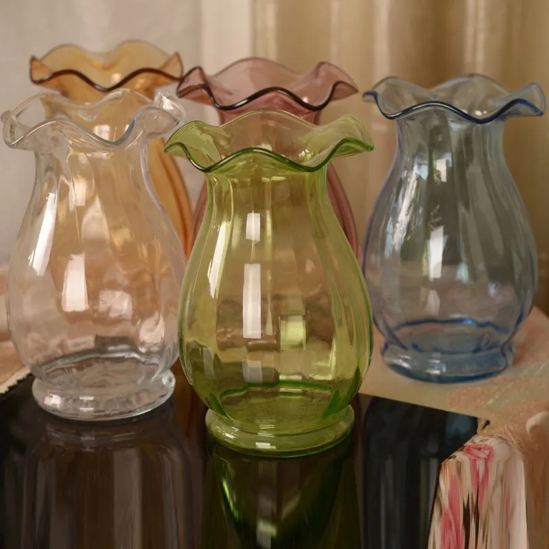 Clear Reversible Glass Floor Vase Wholesale For Wedding Centerpieces