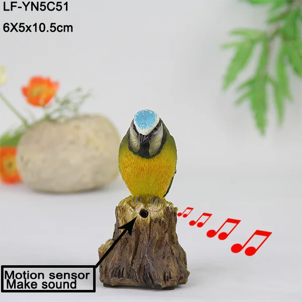 Motion Sensor Garden Sculpture Gift Craft Birds Animal Sculpture