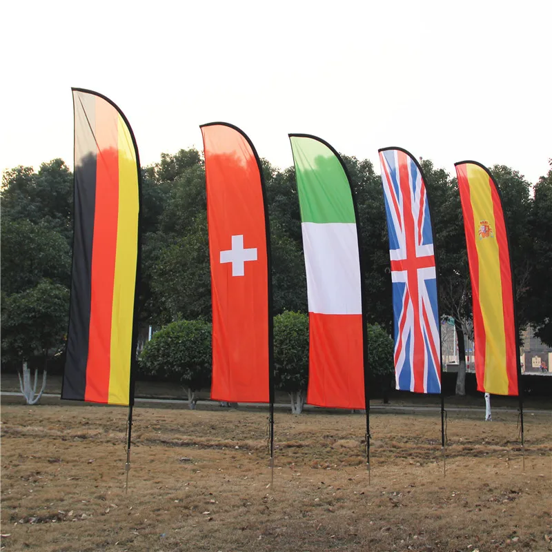 German Hot Sale Flying Knife Banner Flag Costom Football Cheap