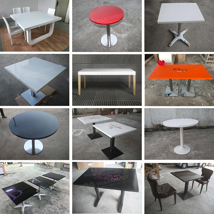 Wholesale Solid Surface Small Hotel Furniture Cafe Fast Food Shop Dining Room Table