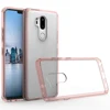 For LG G7 ThinQ Rubber Double Color Injection Crystal Acrylic TPU Smart Phone Case