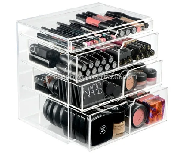 Acrylic Makeup Organizer; Clear Cosmetic Cases With Drawers - Buy Make ...