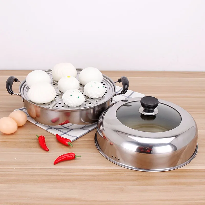 28cm Steam Cooking Pot Food Steamers Steam Cooker Steamer Stainless