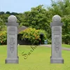 Stone Column Cap Carving Marble Roman Pillar Column With Ball