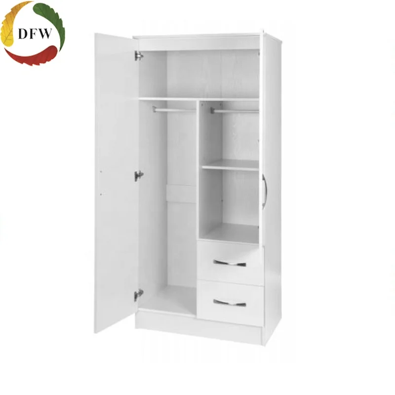 Available 2 Drawers White Melamine 2 Door Wardrobe Buy