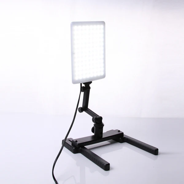 cn-t96 5600k 2x led light lamps w/ mini shooting table back