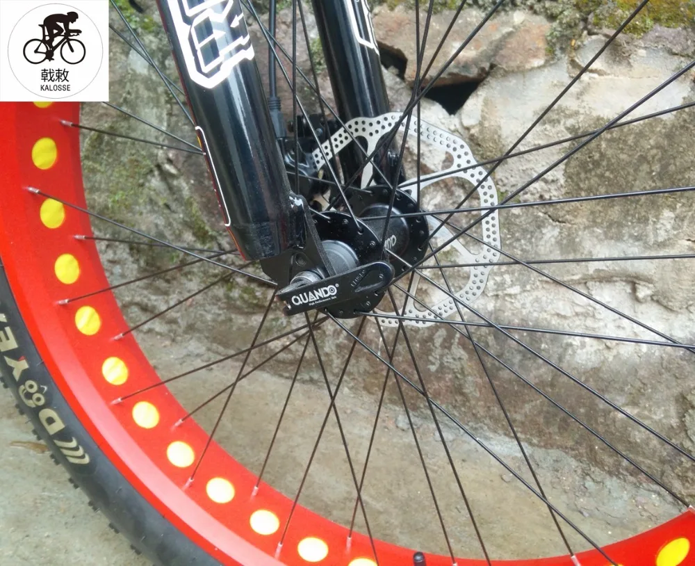 Excellent Kalosse  Aluminum alloy frame   Full suspension bike   beach mountain bike  21/24/27/30 speed   26*4.0  tires 4