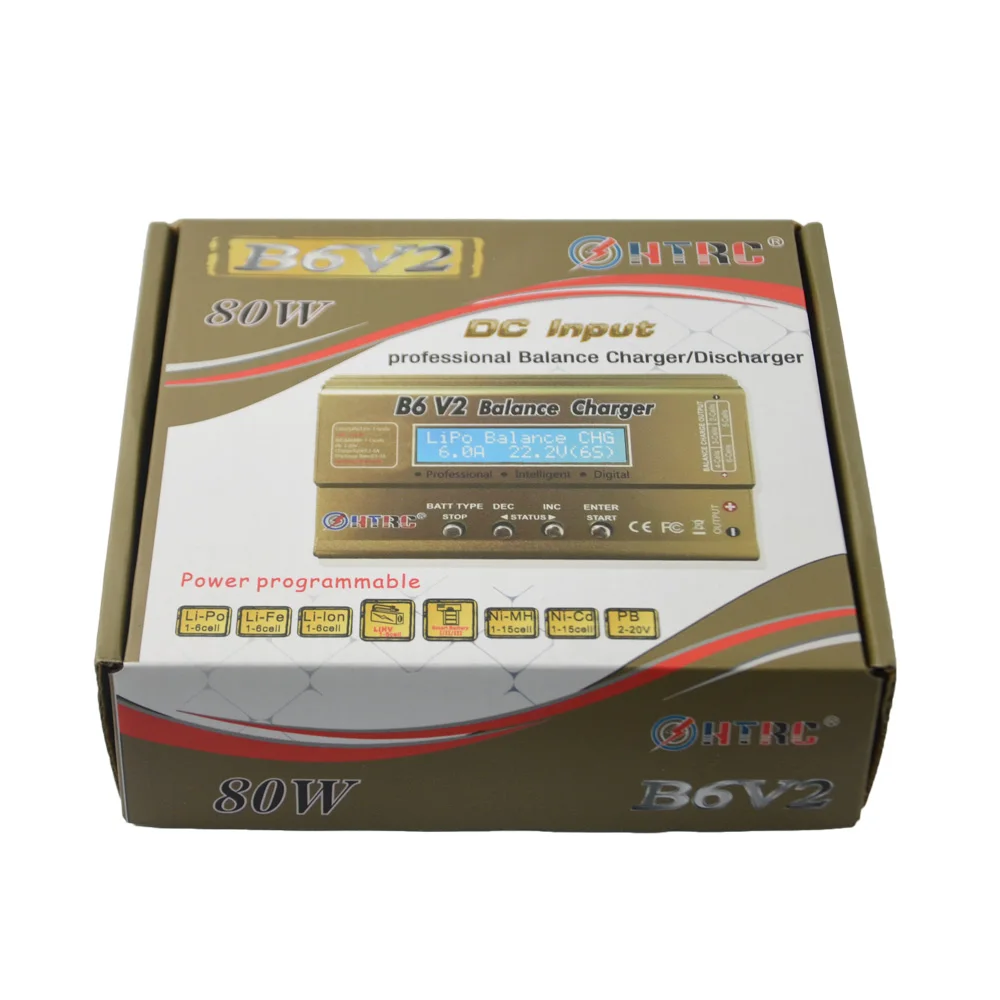 Hot Htrc B6 V2 80w 6a Professional Digital Lipo Battery Balance Charger ...